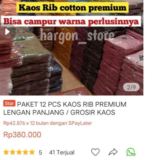 ✾ KAOS POLOS RIB PREMIUM LENGAN PANJANG / KAOS RIB PREMIUM/KAOS RIB / KAOS RIB 2X1 / KAOS RIB H &M /