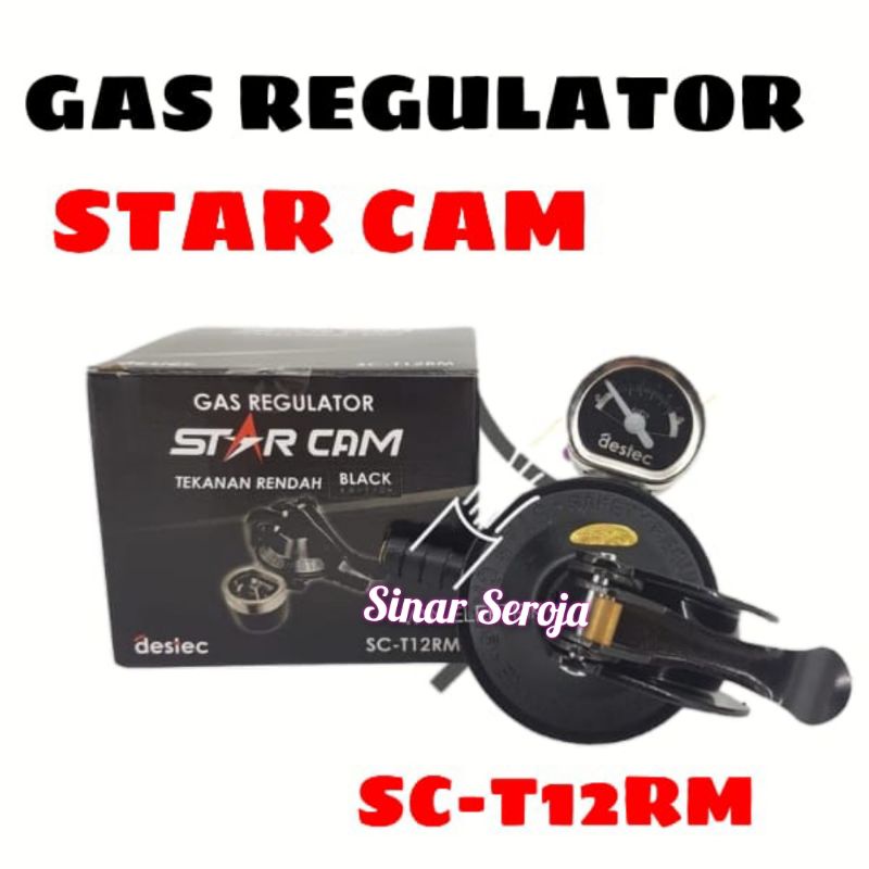 Kepala gas / Regulator Gas Starcam / Star Cam Tekanan Rendah SC- 23M black / SC- 23S
