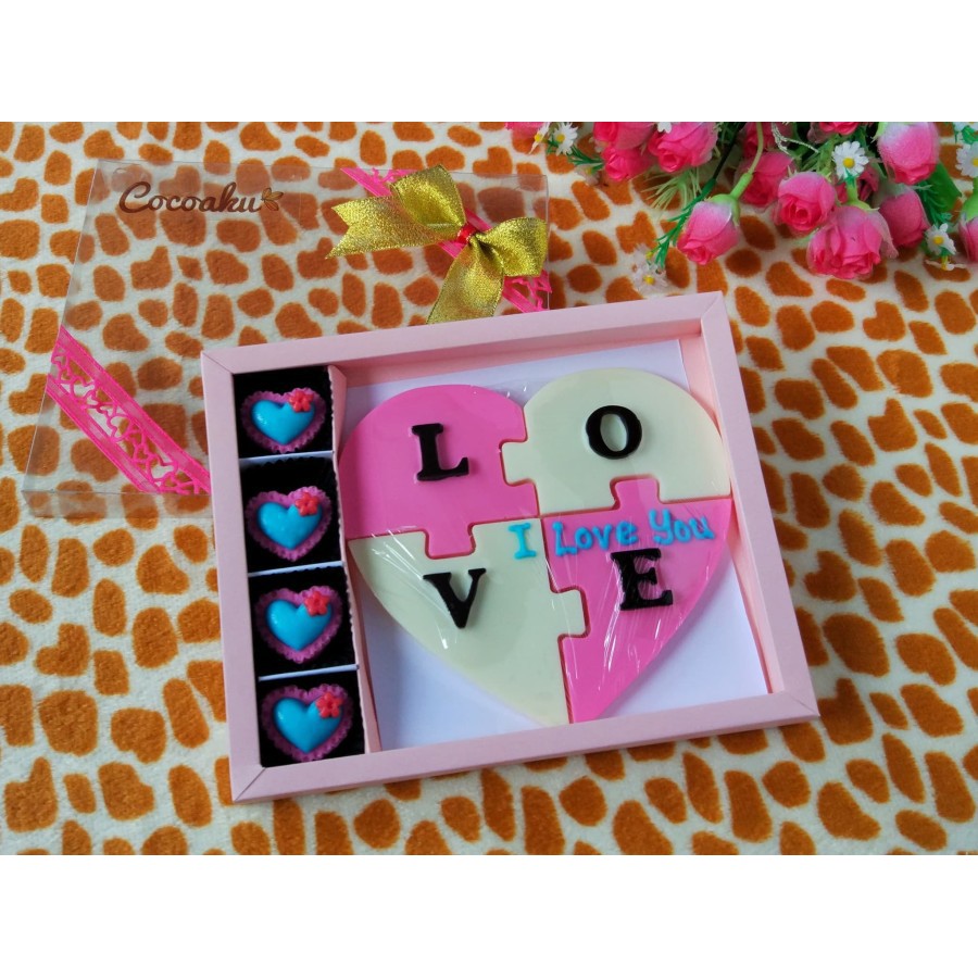 

Cokelat Puzzle love kecil / Coklat valentine