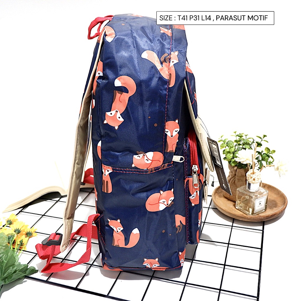 COD Sis TAS Ransel WANITA PARASUT ANTI AIR DENGAN MOTIF kotak /BAG Lokal/ TAS MURAH Simpel elegan Semarang