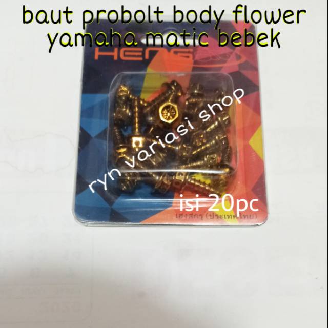 Sekrup Baut Probolt Flower Body flower Yamaha Matic Bebek baut probolt body flower yamaha all matic