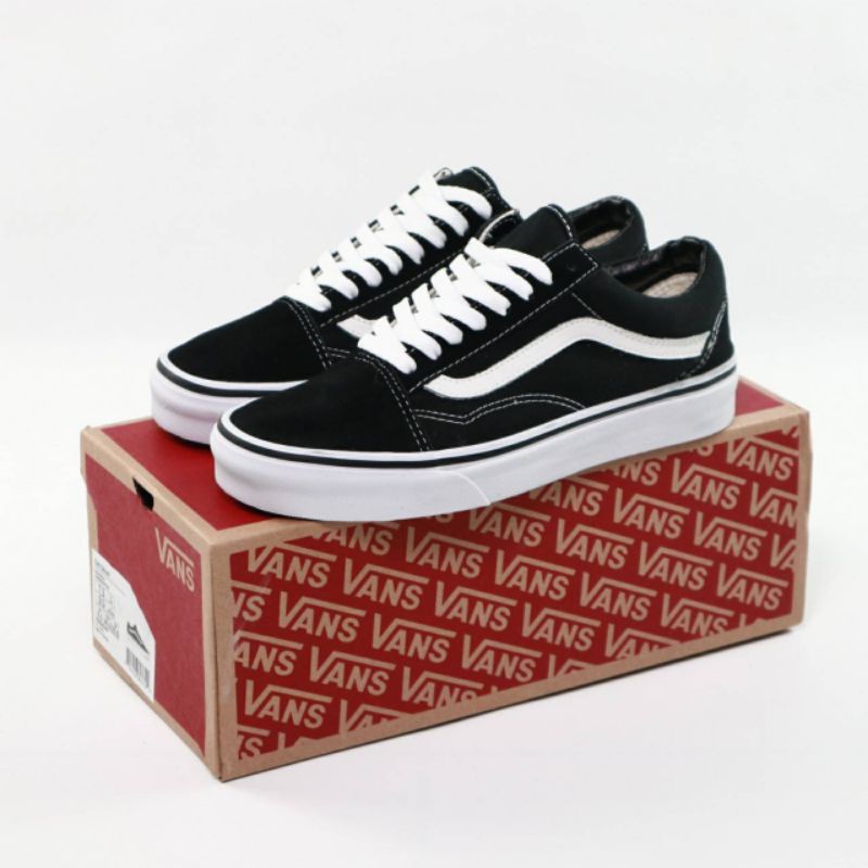 Jual Vans Classic Old Skool Black White Original 100% Original ( EVB ...