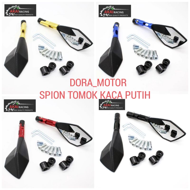 SPION TOMOK V5/V2 KACA PUTIH BISA UNTUK SEMUA MOTOR