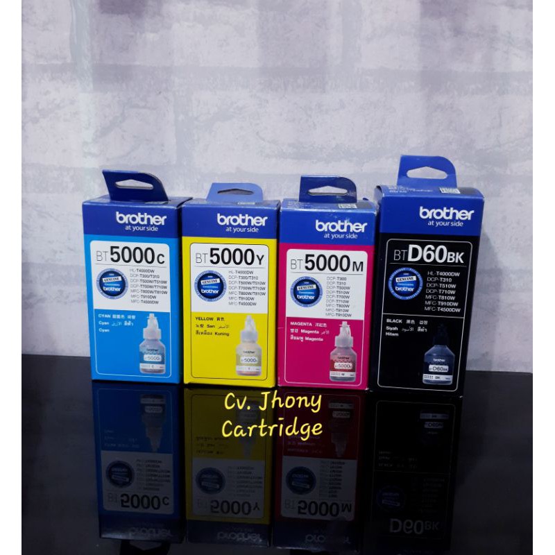 Tinta Brother Original BT6000Bk BT5000 Cyan Magenta Yellow