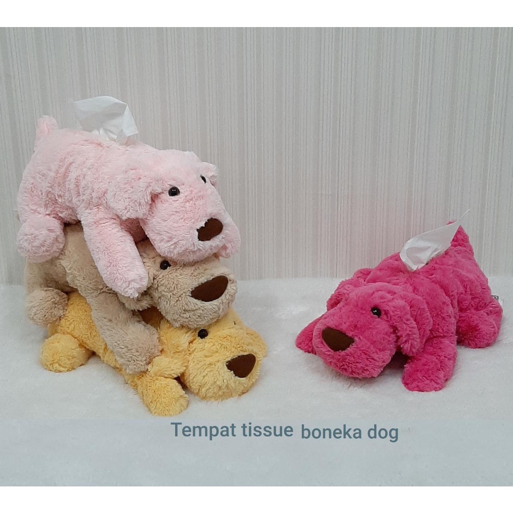 Boneka Tempat Tissue Dog 36cm/tempat tissue kotak/tempat tissue lucu/Tempat Tissue Boneka