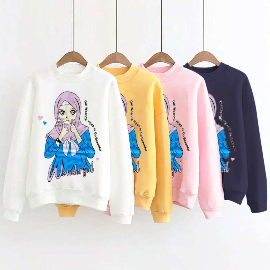 Bess - Sweater Murah Wanita / Sweater Lengan Panjang HIJAB WONDERFULL