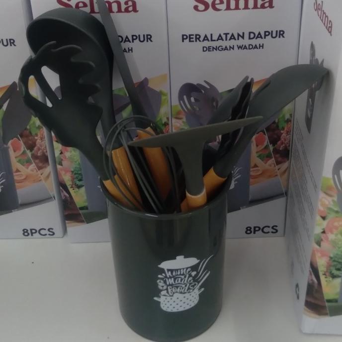populer] peralatan dapur selma kiara grey alat masak alat dapur set spatula