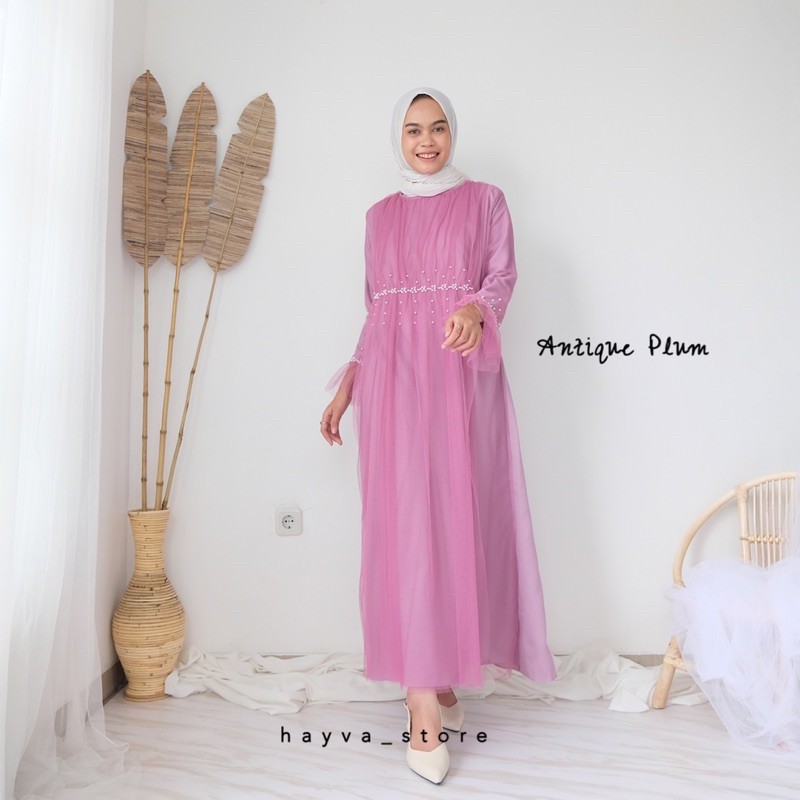 Azkia dress/ gamis kondangan/ baju wanita kekinian/ baju pesta/ dres mewah/ gamis jumbo/ dres tile p
