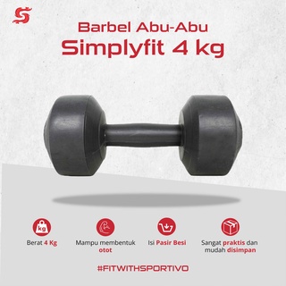 Simplyfit Dumbbell Plastik 4KG Dumble/Barbel Plastik/Dumbel