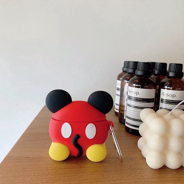 AIRPODS CASE PRO 1/2 Bahan Silikon Bentuk pokemon Disney Airpod mickey pikachu donald