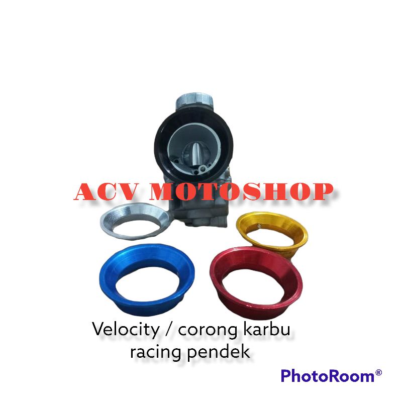 Velocity Corong Karbu PE 28 PWK 28 CNC Pendek
