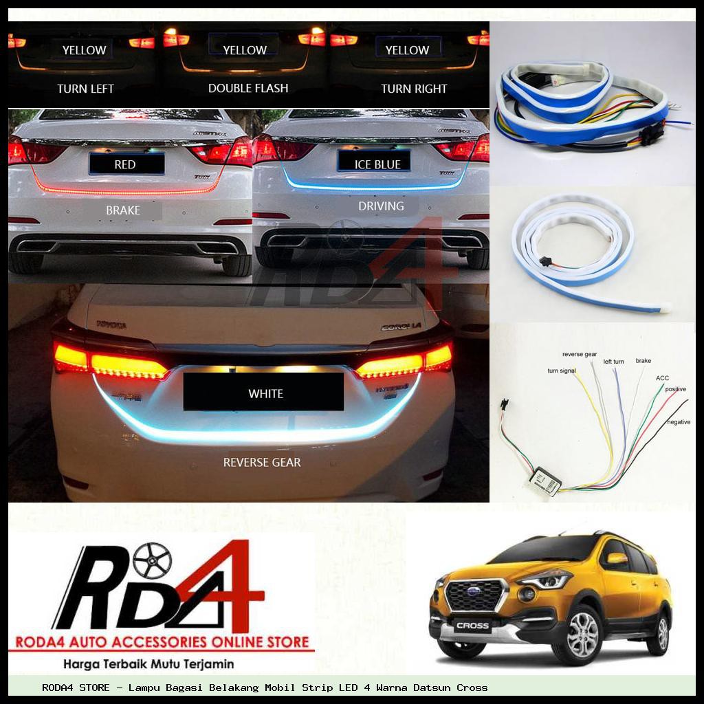 Lampu Bagasi Belakang Mobil Strip LED 4 Warna Datsun Cross