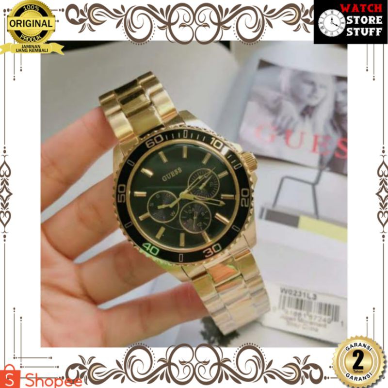 JAM TANGAN PRIA WANITA | RANTAI | KULIT | KARET | MURAH | PRIA ORIGINAL - gu3ss W0231L3