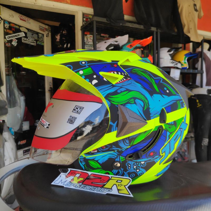 Helm Trail Halfash Semi Cross Jpx Double visor