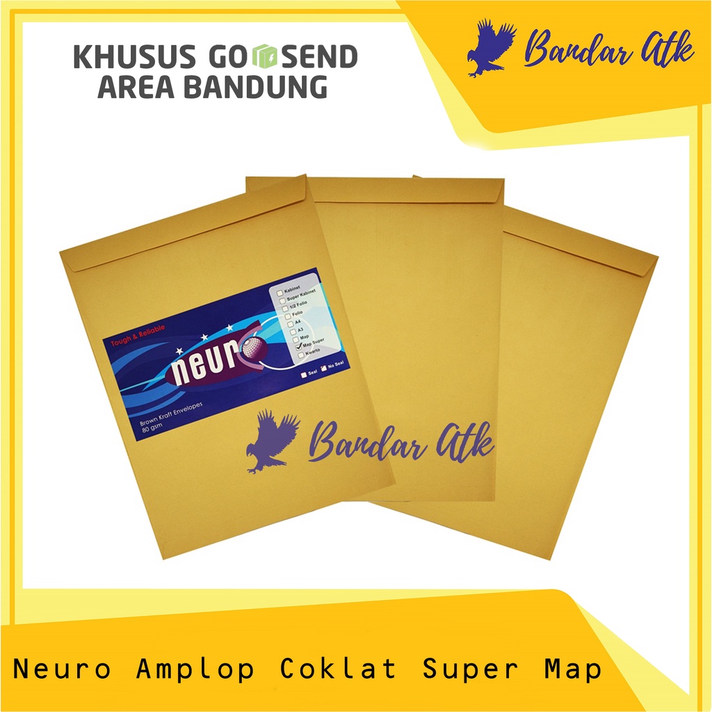 

KHUSUS GOSEND - NEURO Amplop Coklat SUPER MAP - 29 x 39,5 cm [1 PACK]