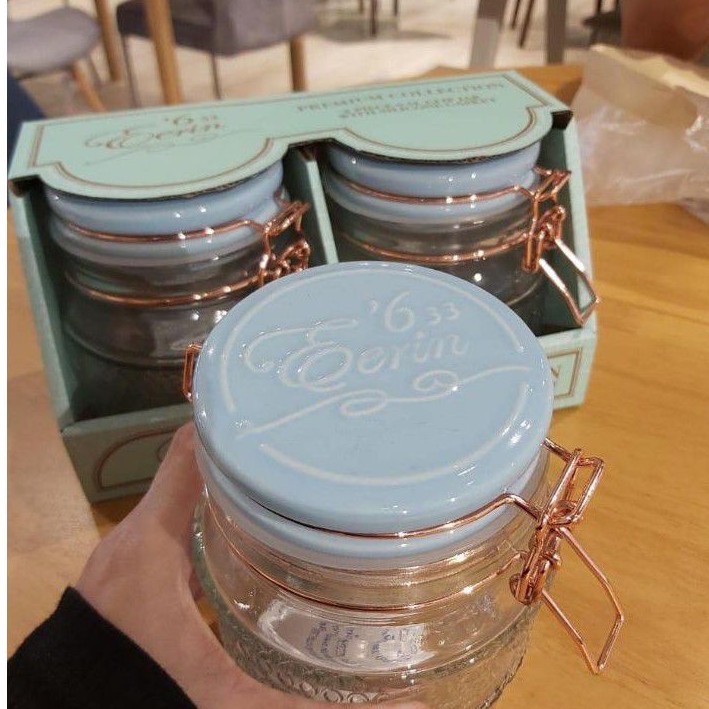 Toples Kaca Unik Lebaran Set 2 ||Toples Eerin 500ml Biru INFORMA
