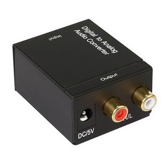 Konverter DAC Coaxial &amp; Toslink ke RCA - Black