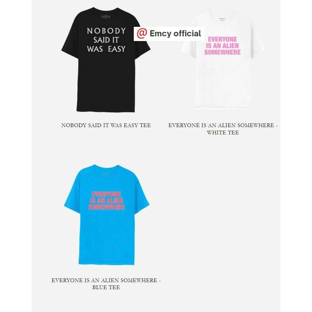 COLDPLAY Official Merchandise Tee Original Merch Kaos D