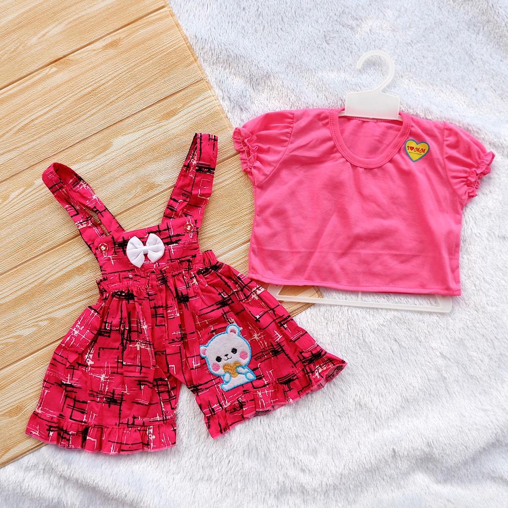 Stelan Pakaian 0-6 Bulan Baju & Jumper Kodok Anak Bayi Perempuan. Setelan Overal Baby Cewek Lucu & Murah-2