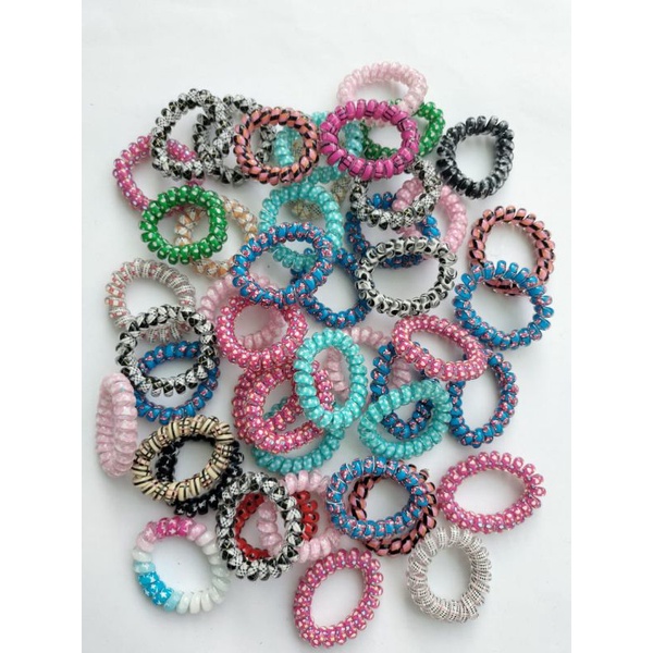 Ikat Rambut Kabel Motif corak /polos