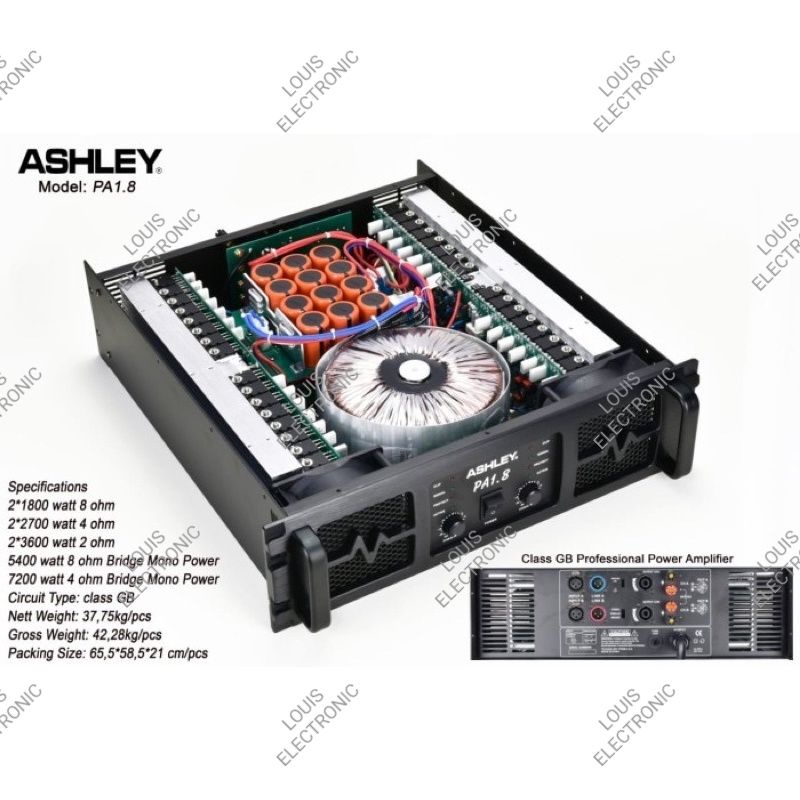 Power Amplifier ASHLEY PA 1.8 PA1.8 ORIGINAL