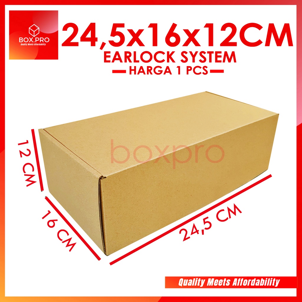 

Kardus Dus uk 24,5x16x12 cm (ECER) Die Cut Box Kotak Packing Aksesoris Baju Kue Hijab EARLOCK FULL
