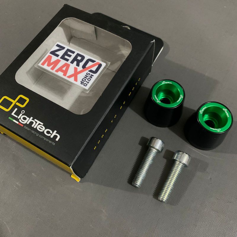 Bar End Jalu Stang Lightech Racing Italy Kawasaki M8 Baut 12 Green Hijau