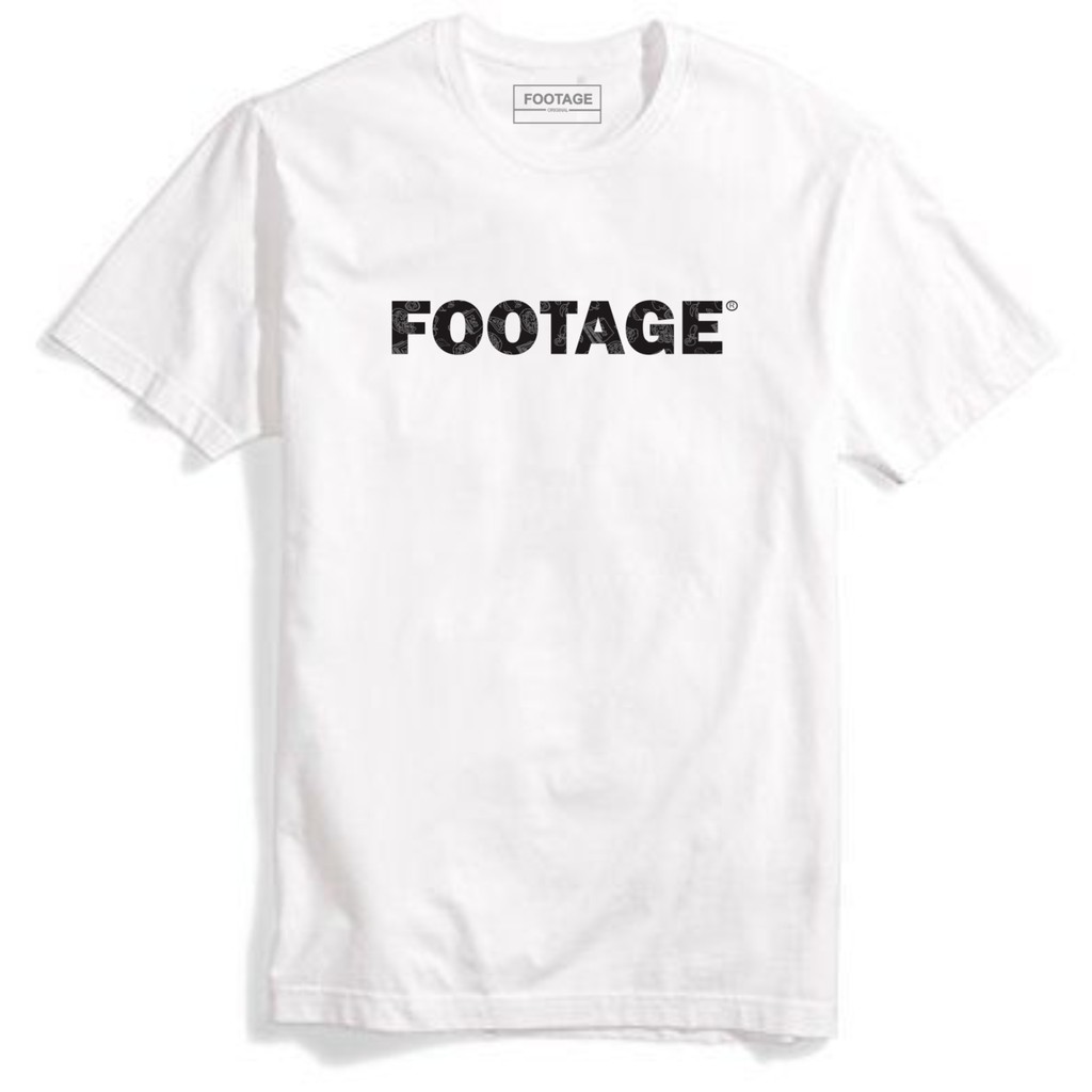 Footage Official - Footage Pizza White | T-Shirt Pria | Kaos Pria | T-Shirt Unisex