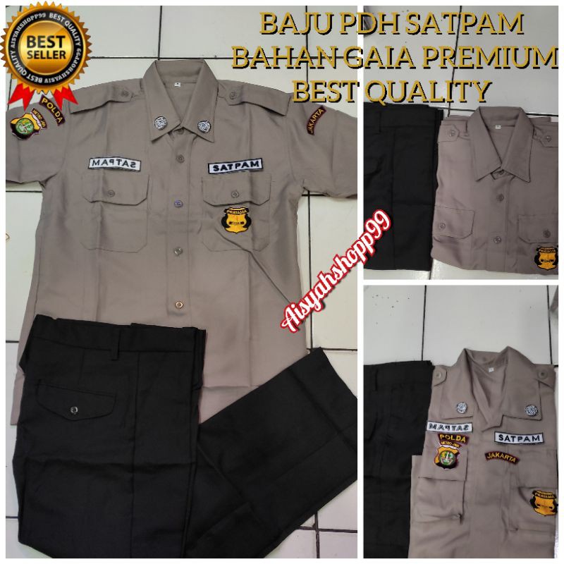 BAJU PDH SATPAM BAHAN GAIA PREMIUM