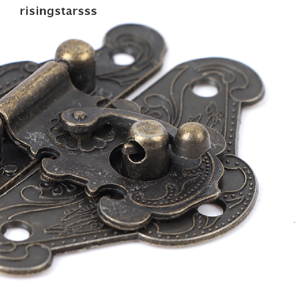 RSID Span-new 4pcs Antique Bronze Hasp Latch Jewelry Wooden Box Lock Cabinet Buckle Case Locks Jelly