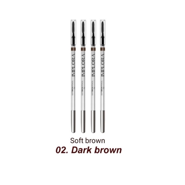 Pensil Alis IMPLORA original coklat dan hitam