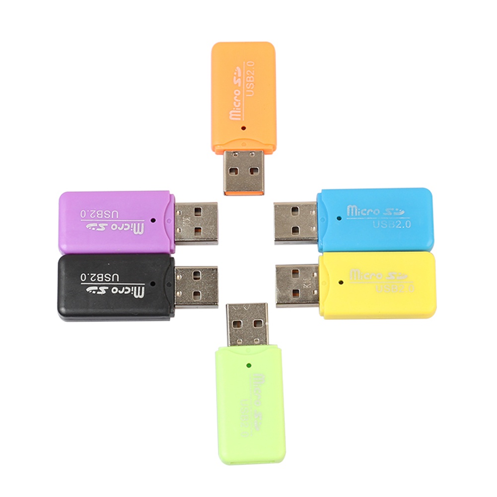 Adapter Card Reader Mini Portable USB 2.0 Kecepatan Tinggi Untuk Micro SD TF T-Flash