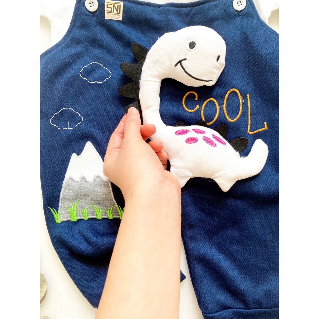 DOBY THE DINO tangan Baju Setelan Jumper Kaos Pergi Jalan Fashion Anak Bayi Cowok Laki Terlaris Lucu Murah TIMBER
