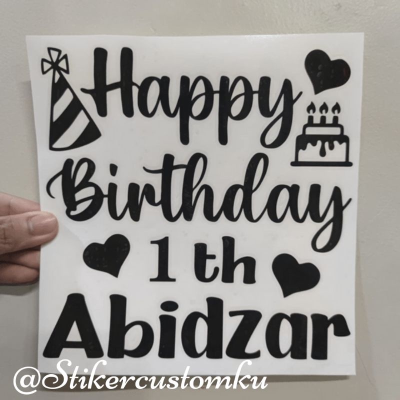 

Stiker Custom Balon PVC 18 inch Ukuran 20x20cm Sticker Cutting