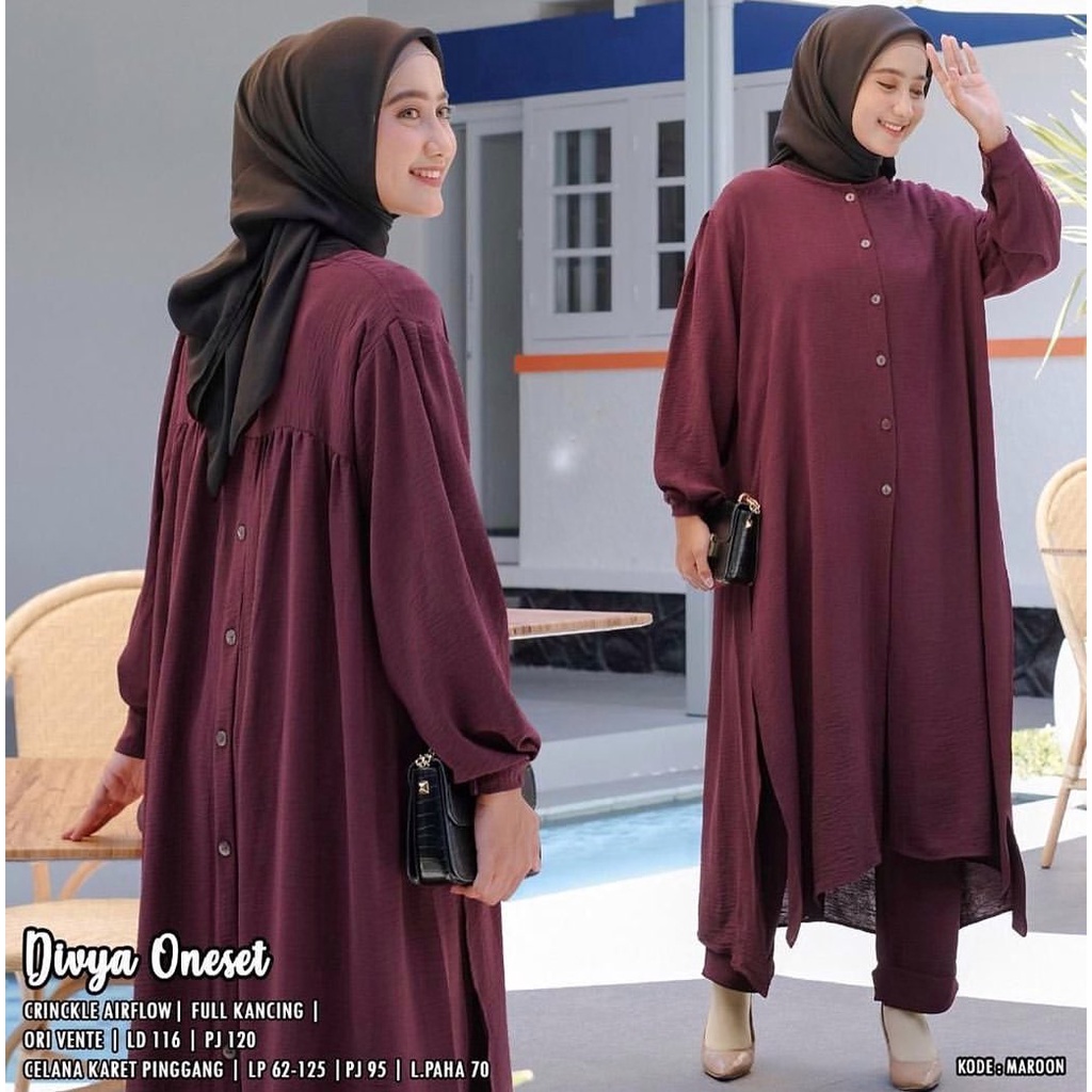 (MSB) ONE SET DIVYA DAILY TUNIK SET WOLFIS PREMIUM