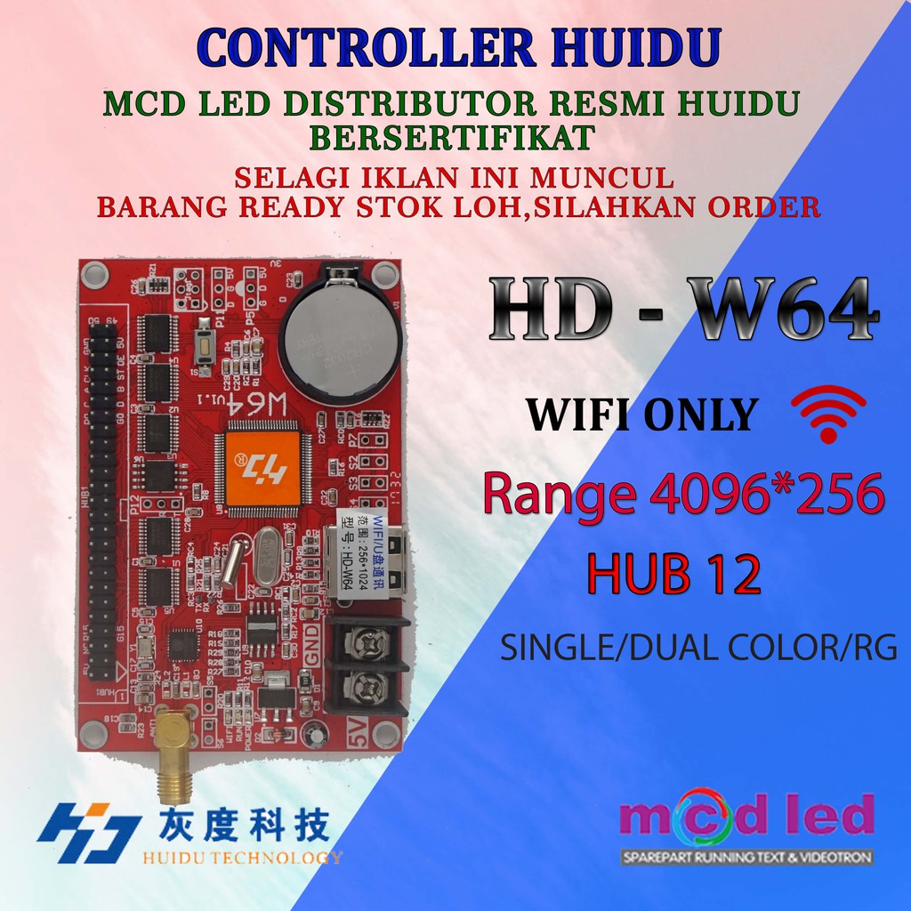 HUIDU HD W64 W64 A KONTROLER RUNNING TEXT