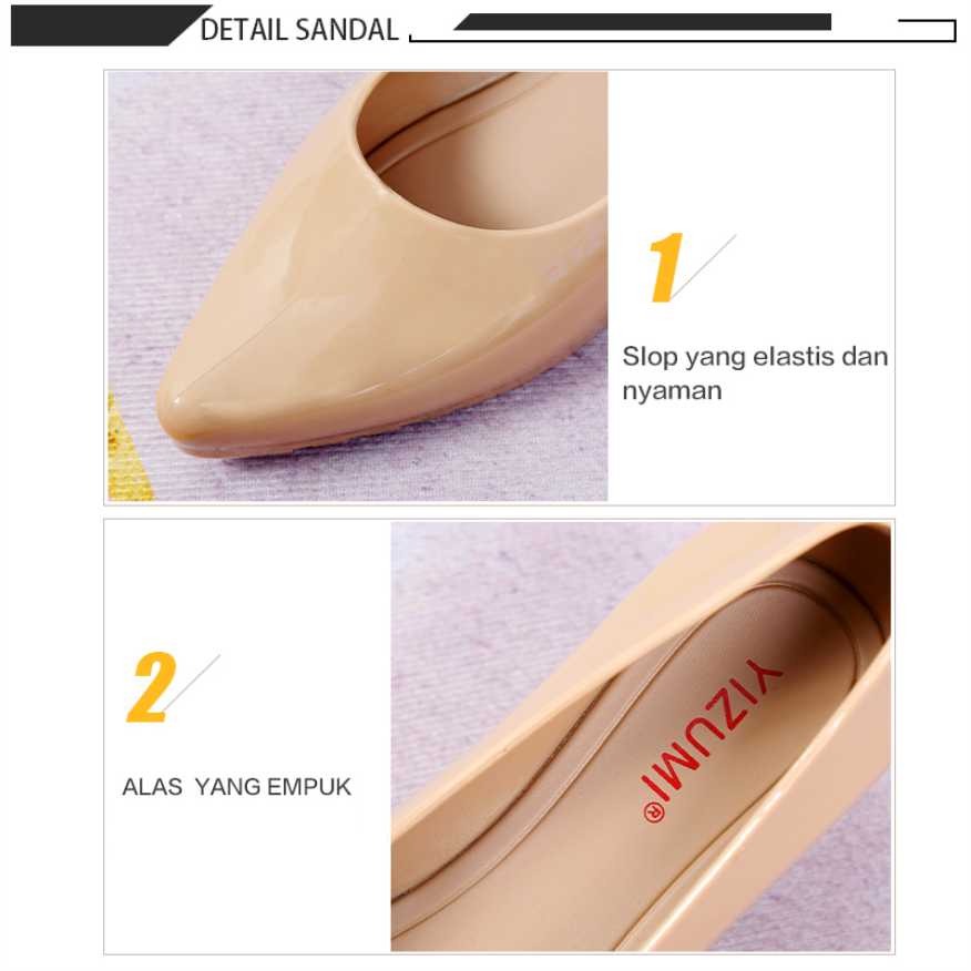 Sepatu Jelly Wanita Wedges | Sepatu Kerja Wanita Yizumi l L5005