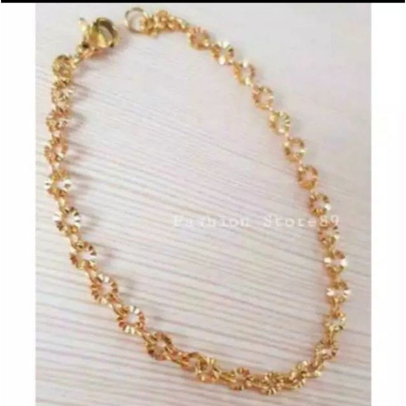 gelang tangan rantai gelang dewasa lapis gold gelang xuping