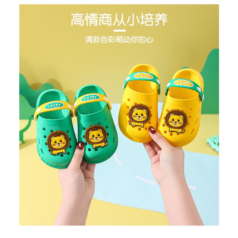 Sandal Anak Laki-Laki Perempuan Import Lucky Lion SRF257 Motif Hewan Lucu