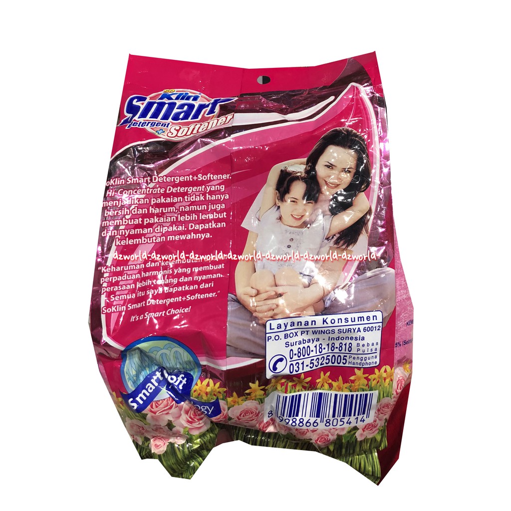 So Klin Smart Detergen Pewangi 800gr Soklin Sabun Cuci Soklin Powder Detergent Smart