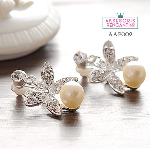 [BISA COD] ANTING PENGANTIN WANITA AKSESORIS WEDDING BRIDAL CRYSTAL AAP002