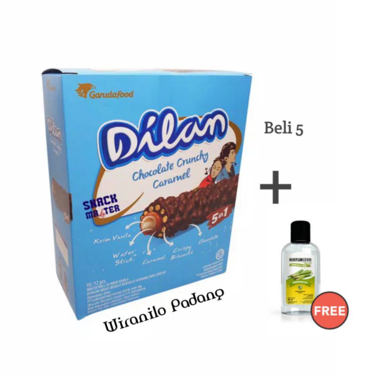 

Dilan Chocolate Crunchy Caramel 1 Box 12 Pcs - Wiranilo Padang