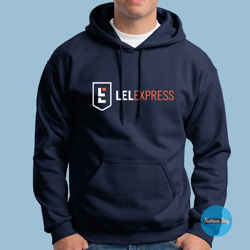 Sweater Pria LELExpress Bahan Fleece Tebal Warna Hitam Maroon Navy Abu Putih