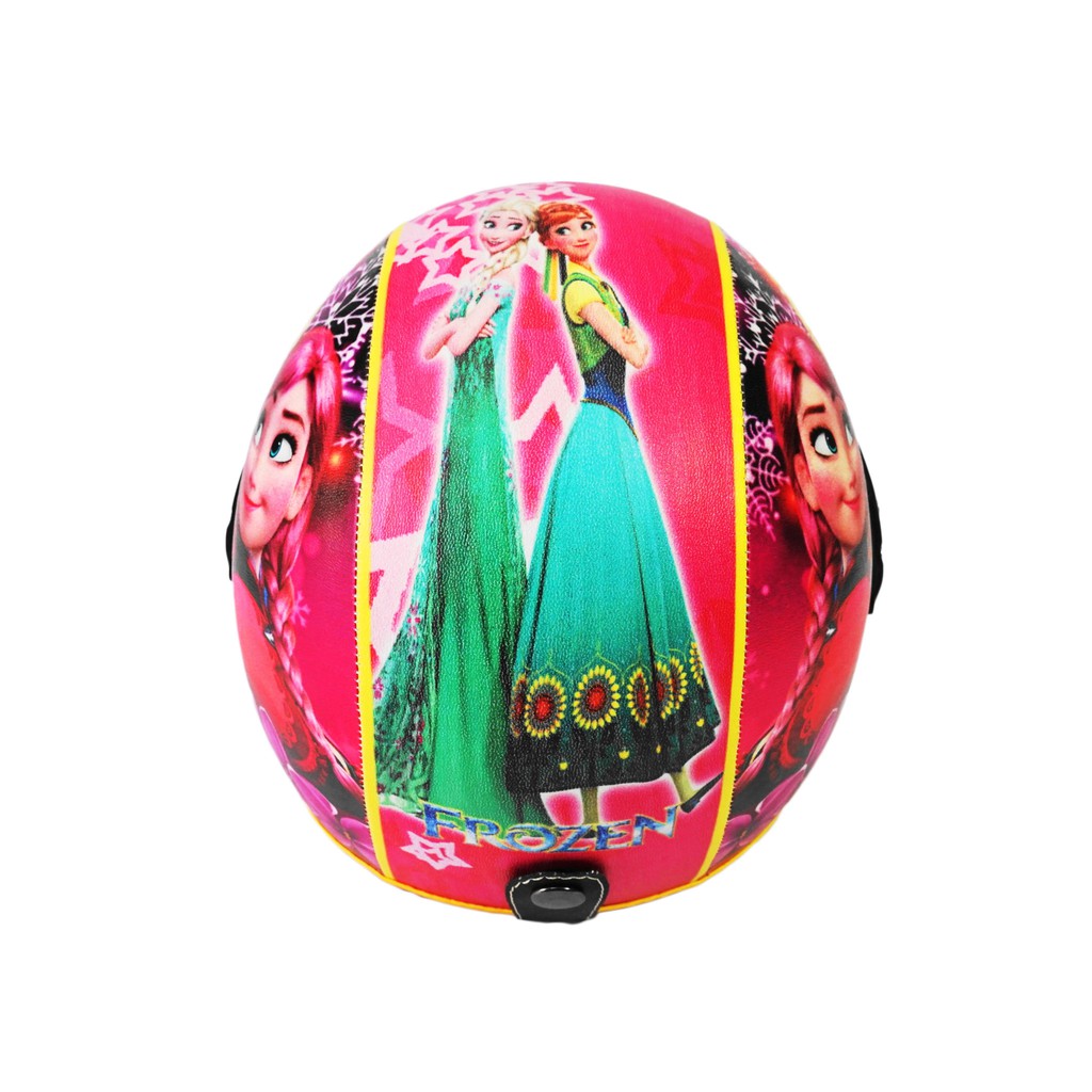 Helm Anak Standart Kaca Half Face Scoopy Original Karakter Frozen