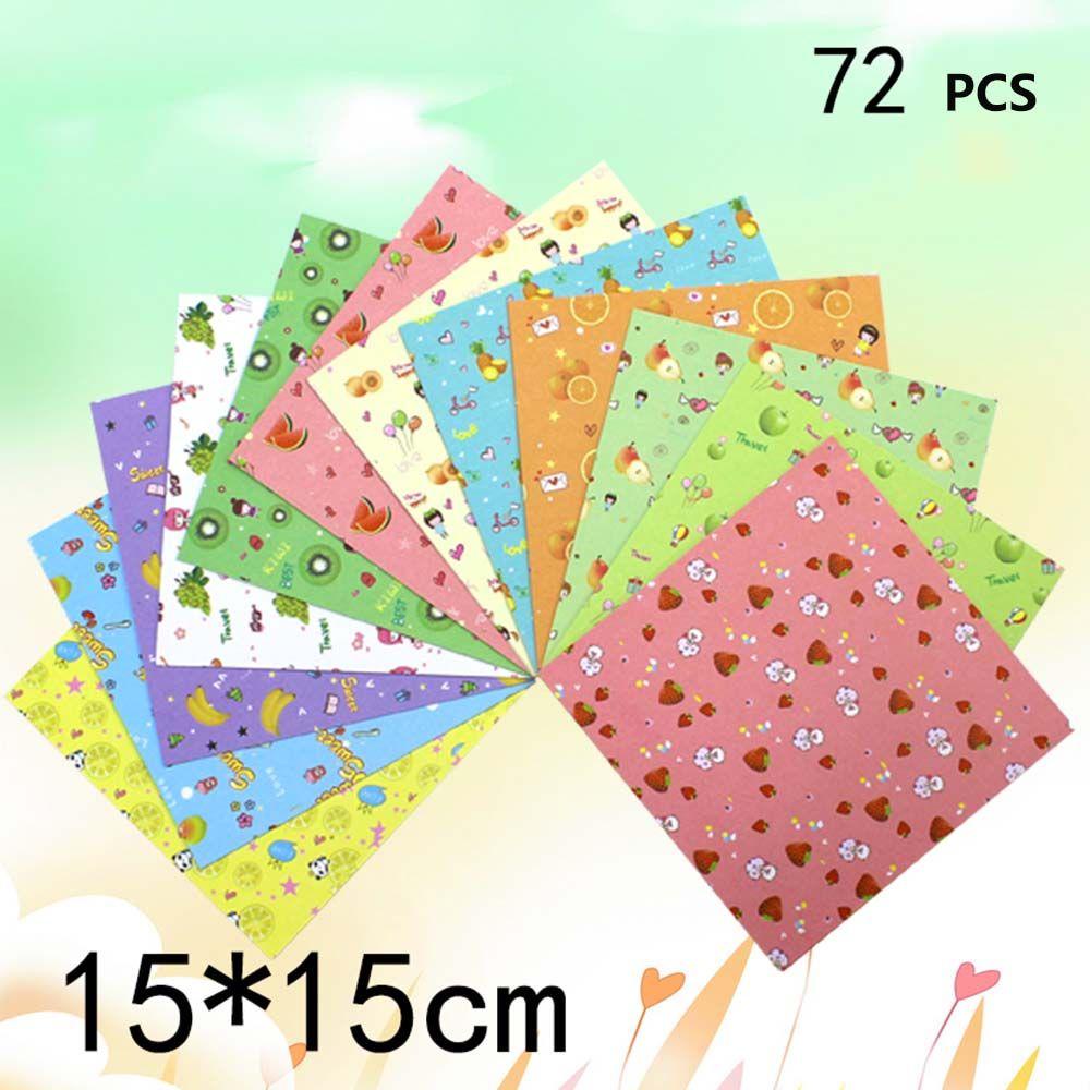 Lanfy Kids Origami Fruit Colorful Scrapbooking Square Crane Dekorasi Kertas Lipat