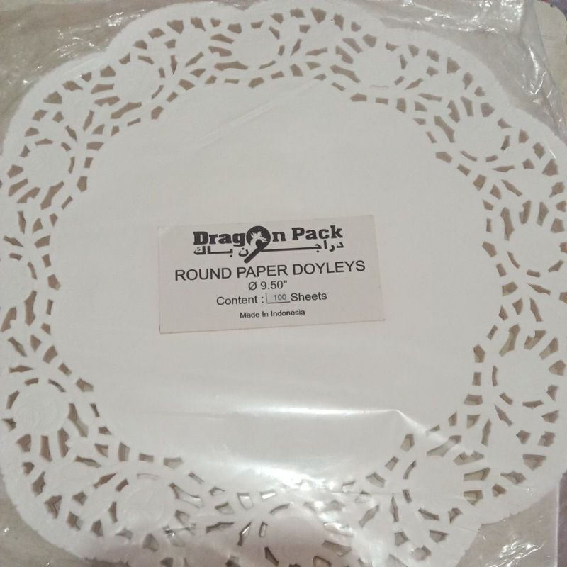 

round paper doyleys alas kue dragon pack isi 100 lembar