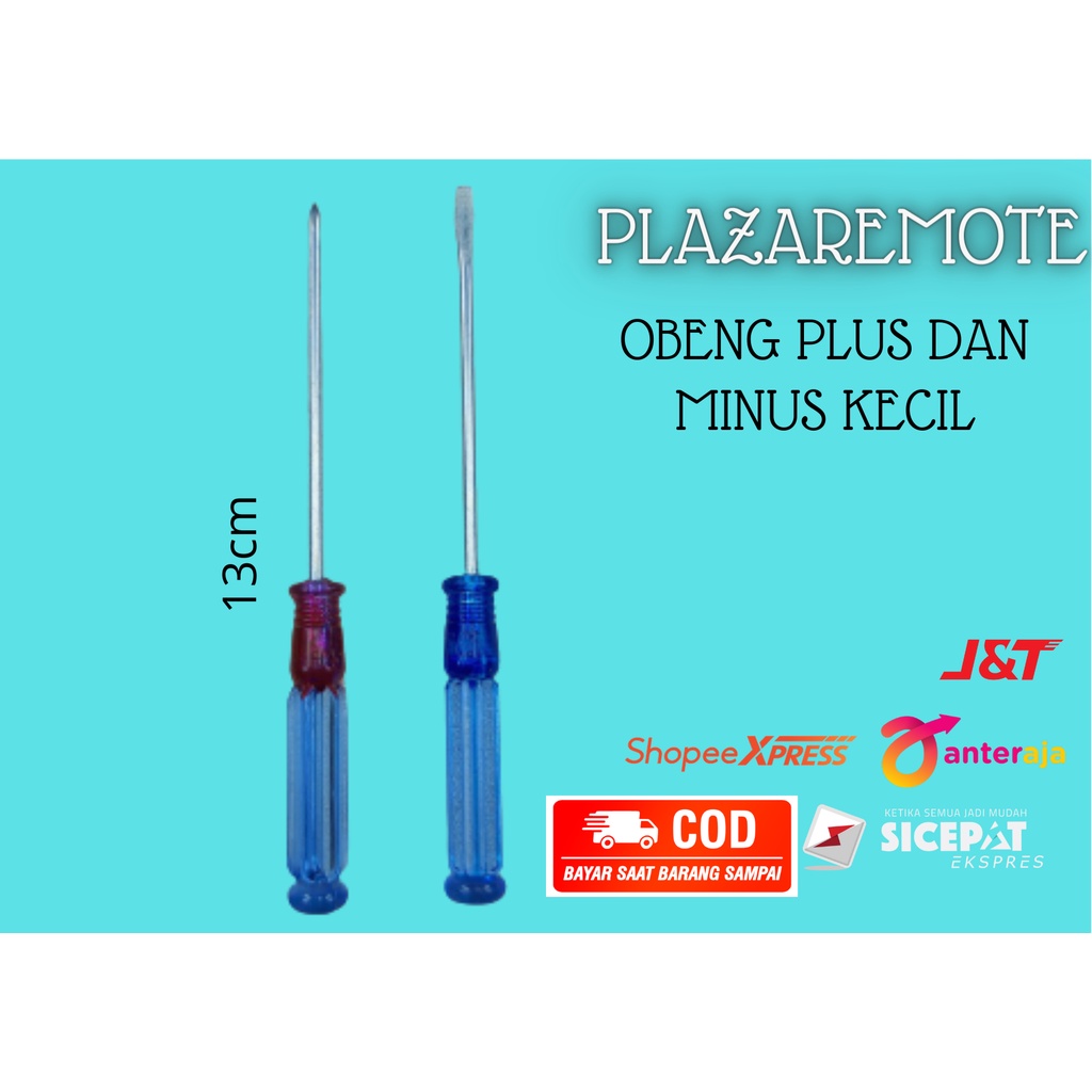 OBENG PLUS KECIL +  SCREWDRIVER Transparan DIAMETER 3MM BELIMBING