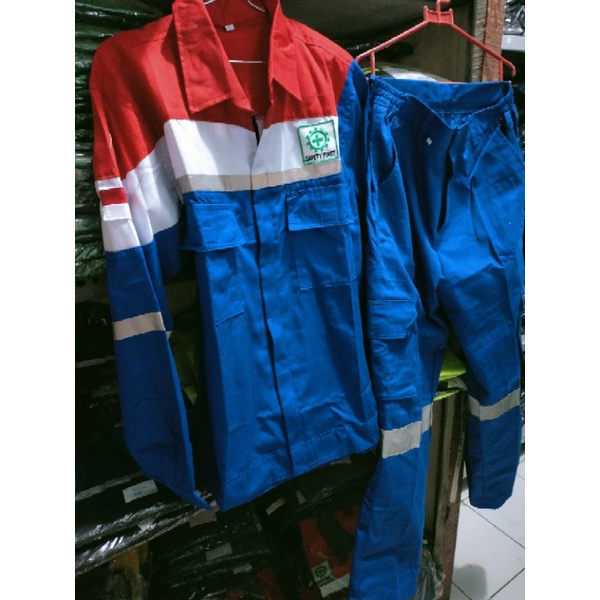 SETELAN SERAGAM BAJU SAFETY PERTAMINA REAL PICTURE