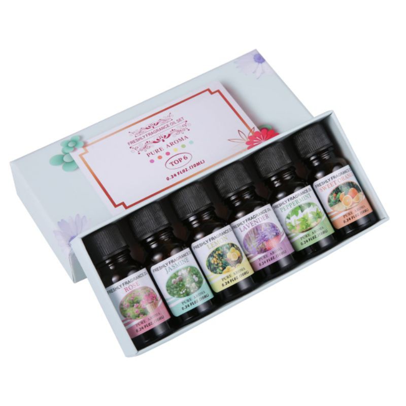 Essential oil Taffware Pure Aroma Essential Fragrance Oil Aromatherapy 6 in 1 10ml - RHJY Waterbase