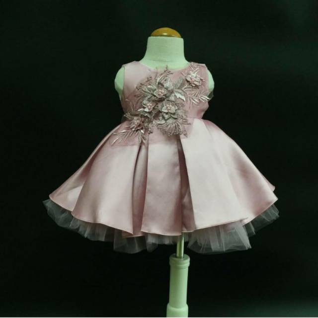Satin frocks Pink